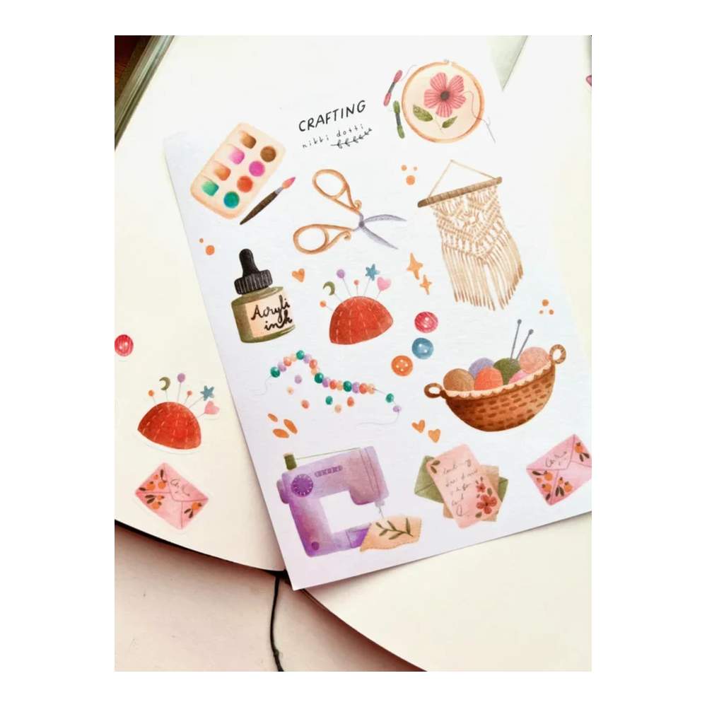 Hoja De Pegatinas Crafting Nikki Dotti