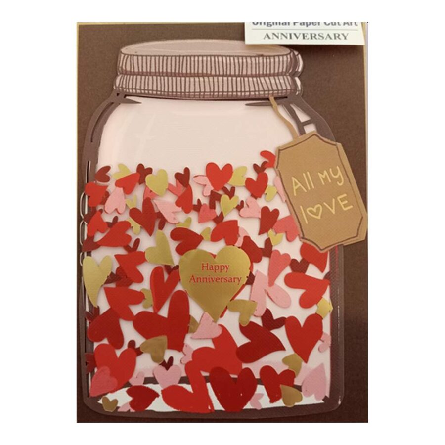 Tarjeta Corazones En Un Bote Cut-Art