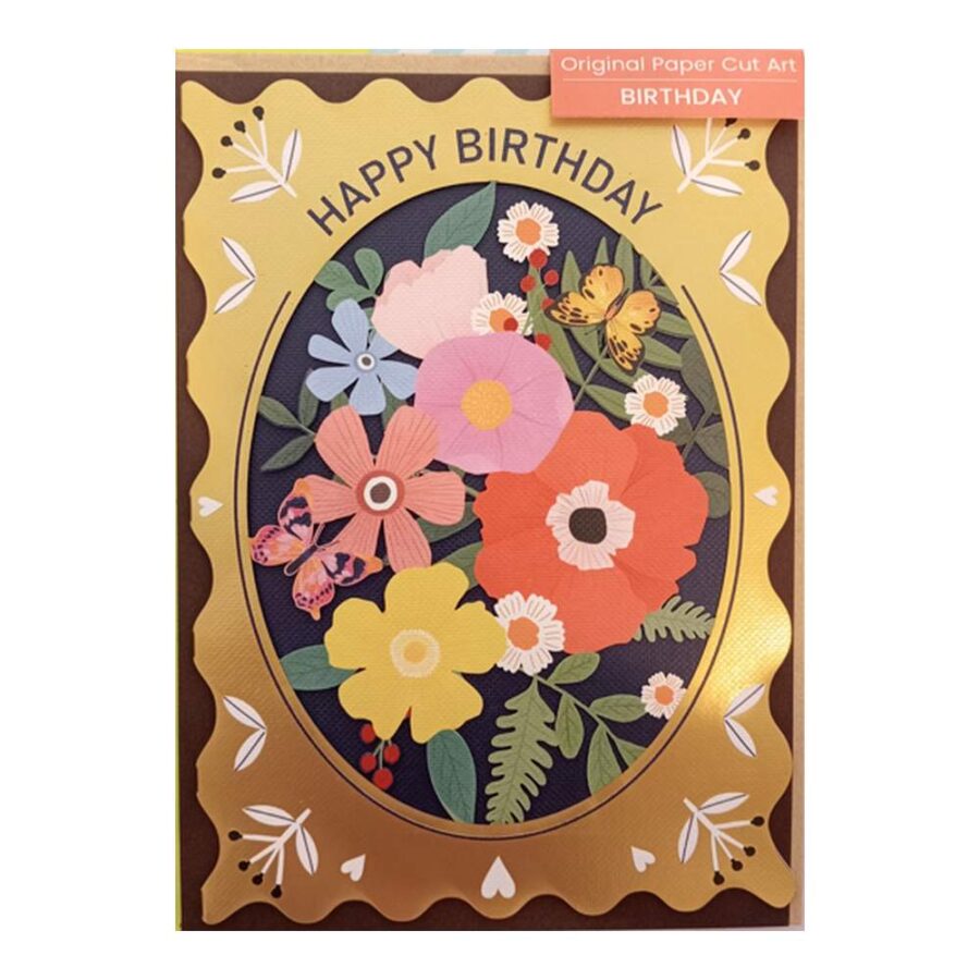 Tarjeta Flores Enmarcadas Cut-Art