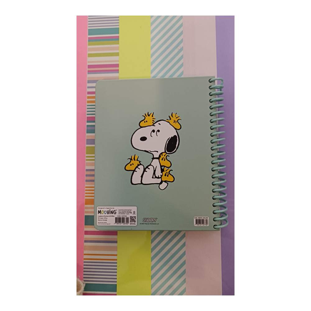 Cuaderno A5 Espiral Snoopy Y Woodstock