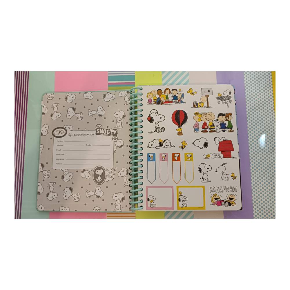 Cuaderno A5 Espiral Snoopy Y Woodstock