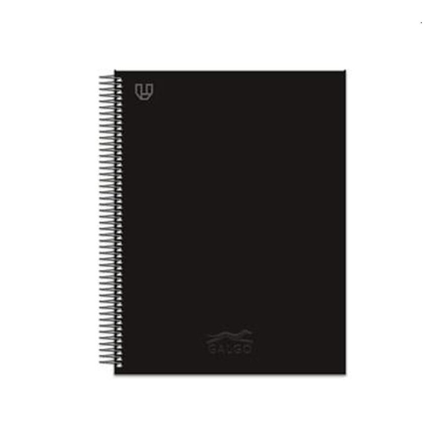 Cuaderno A5 Tapa Dura Liso Galgo Negro
