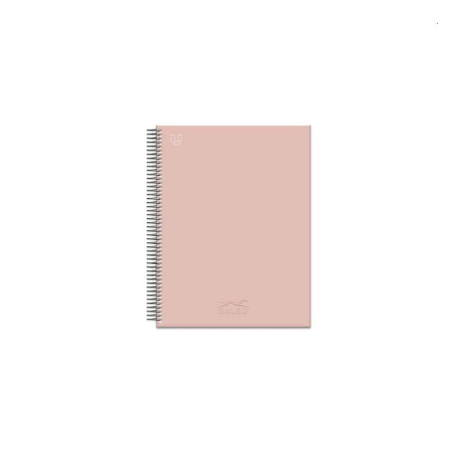 Cuaderno A5 Tapa Dura Liso Galgo Rosa
