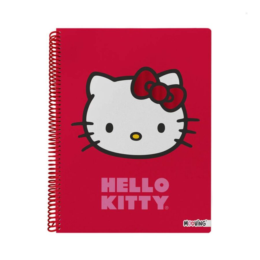 Cuaderno Anillas A4 Hello Kitty Rojo