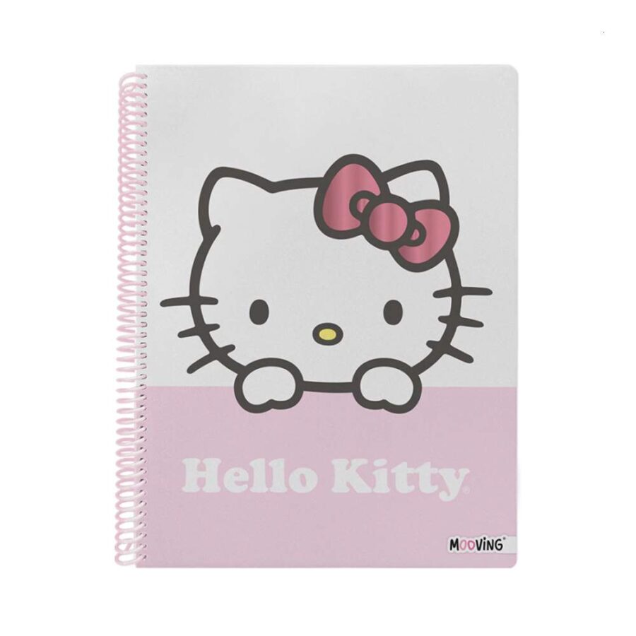 Cuaderno Anillas A4 Hello Kitty Rosa Y Blanco