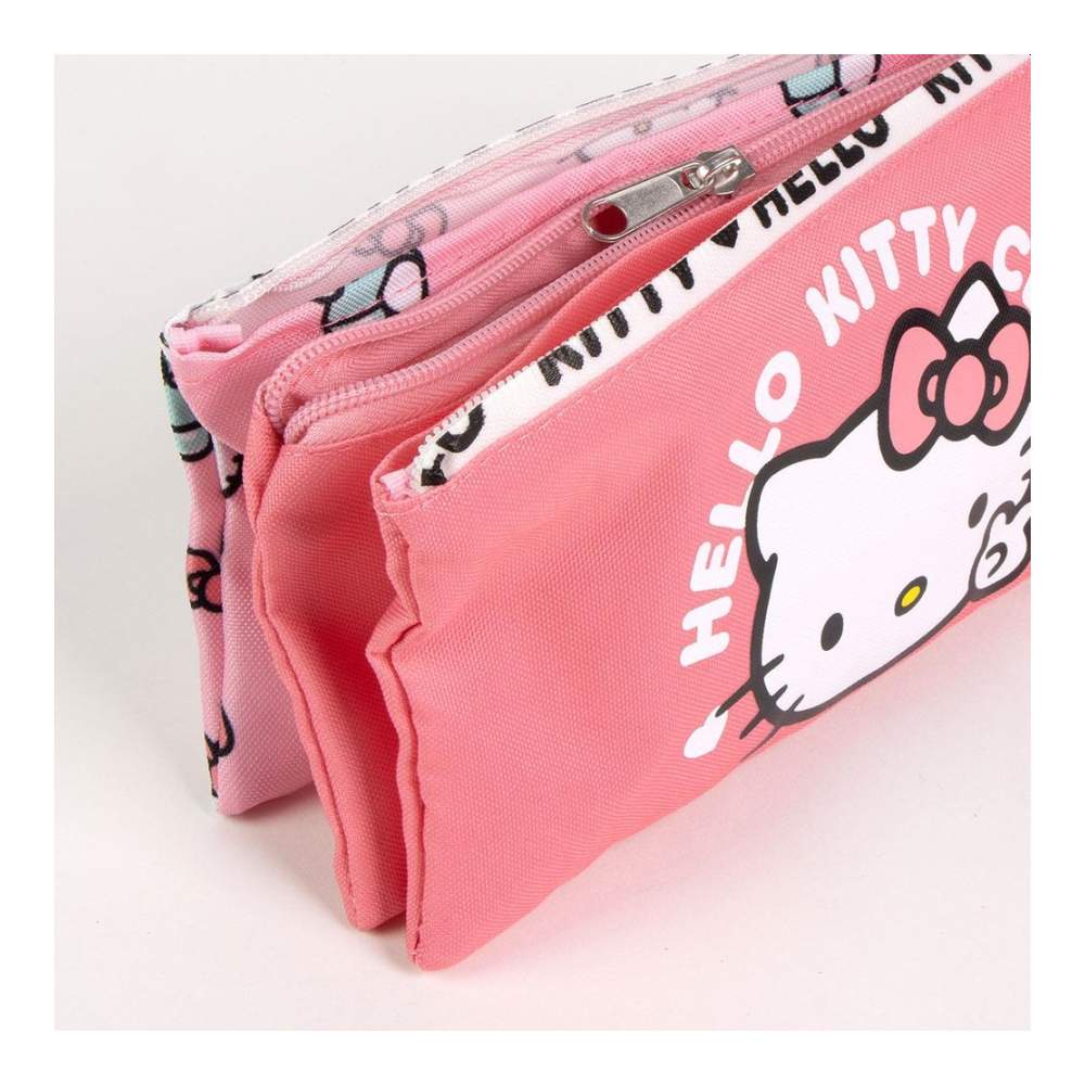 Estuche Portatodo Triple Hello Kitty