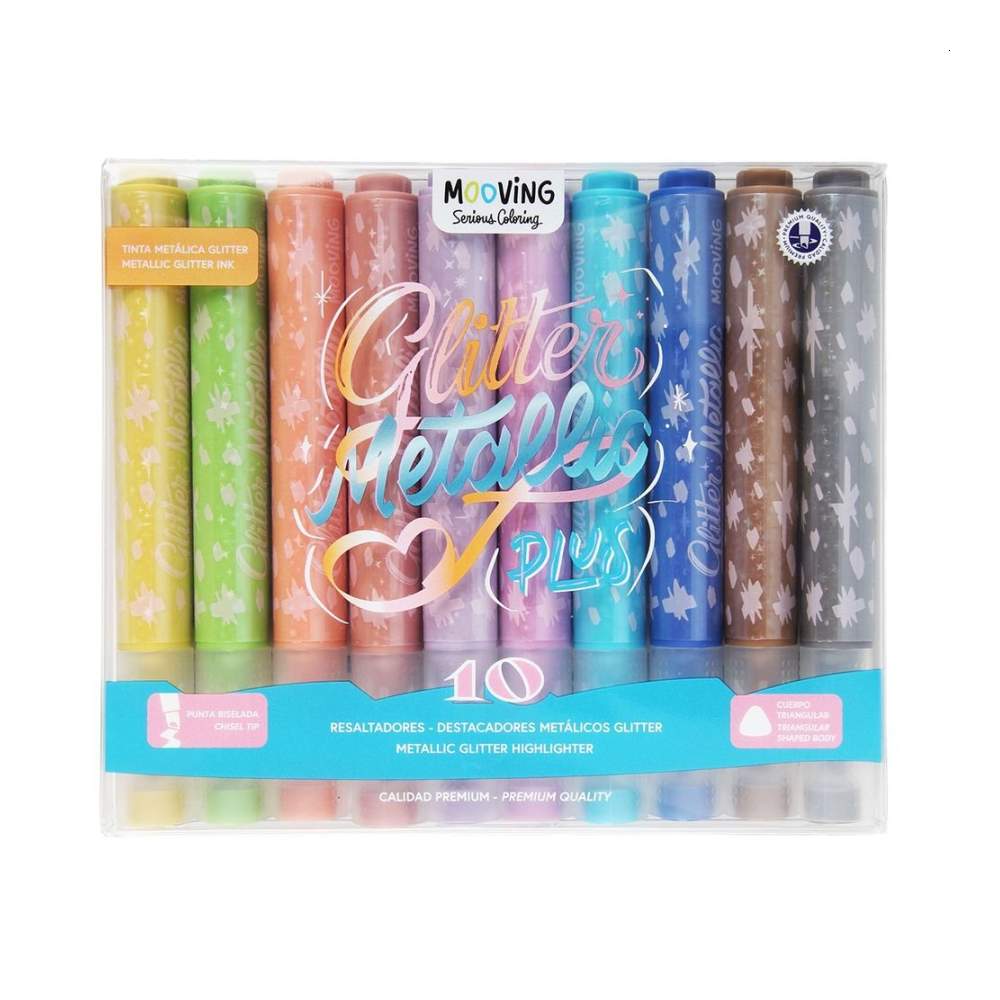 Set 10 Marcadores Metálicos Glitter