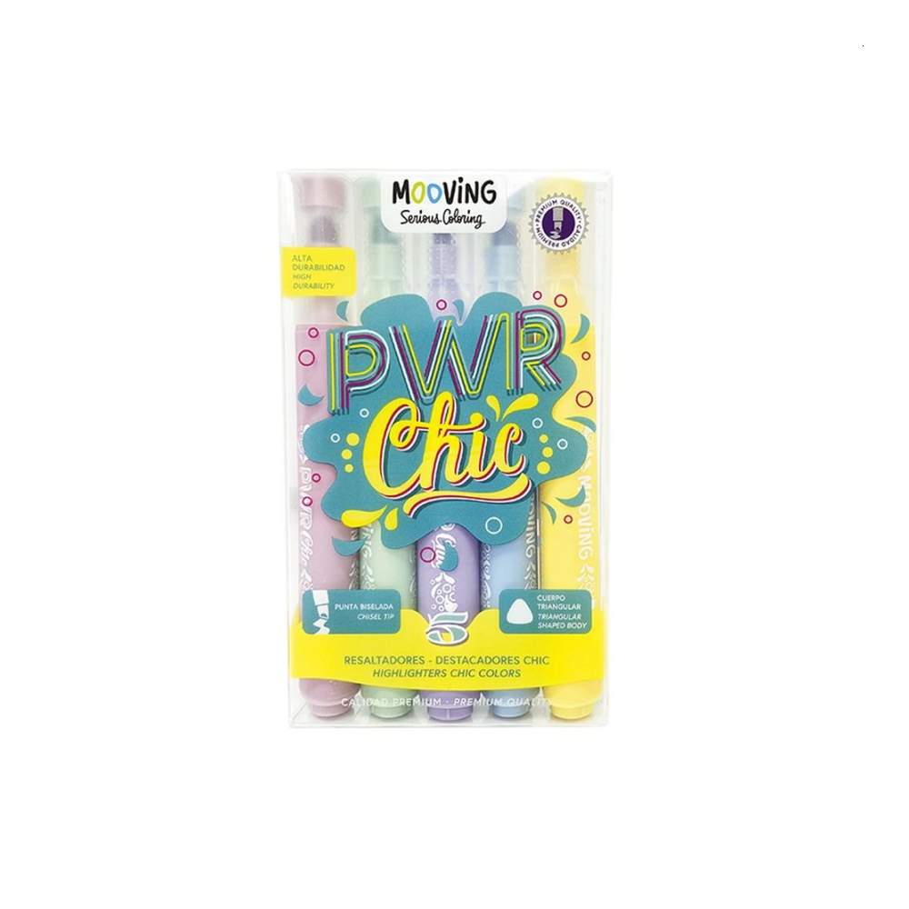 Set 5 Marcadores Pastel Chic