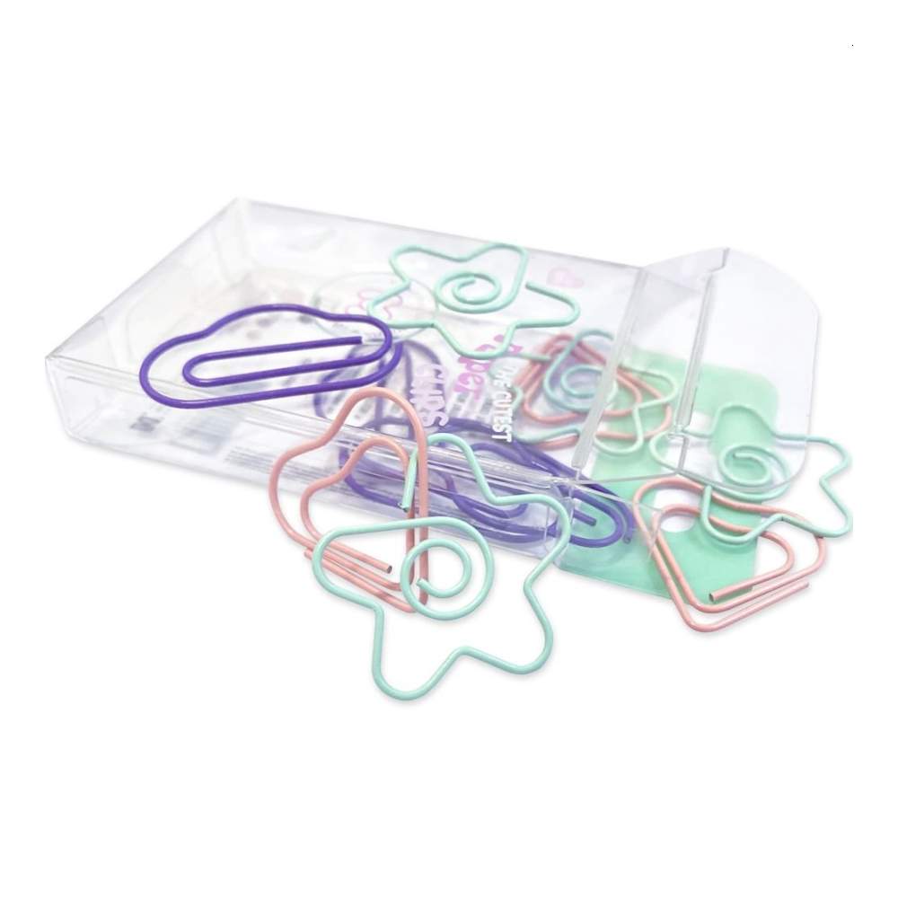 Set Clips Con Formas Pastel