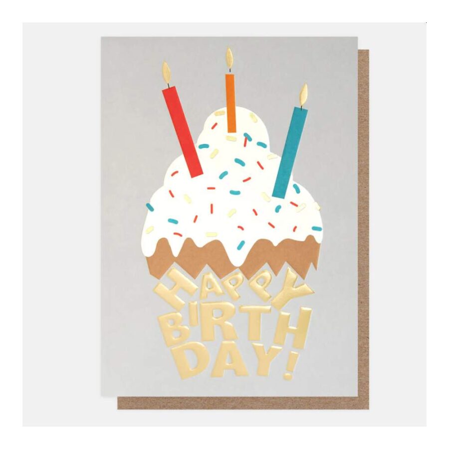 Tarjeta Cupcake Velas Cumpleaños Caroline Gardner