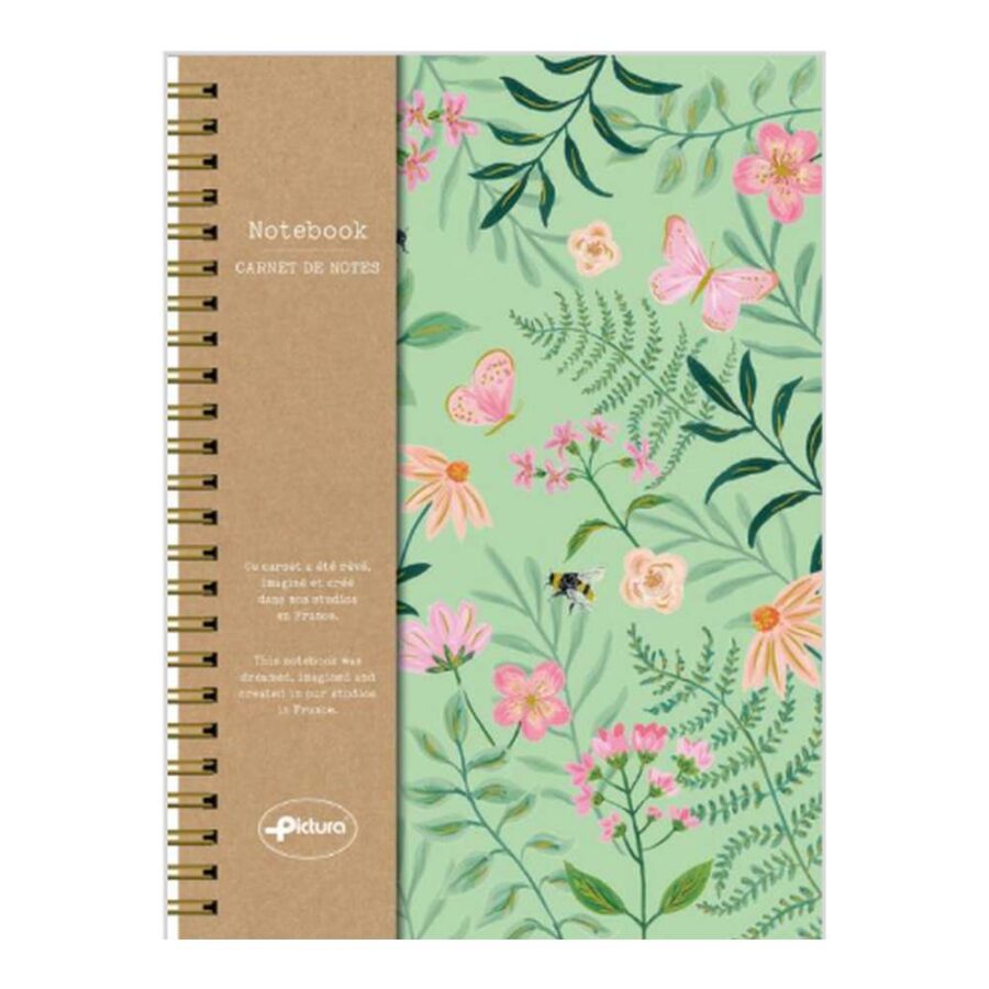 Cuaderno A5 Flores Y Mariposas
