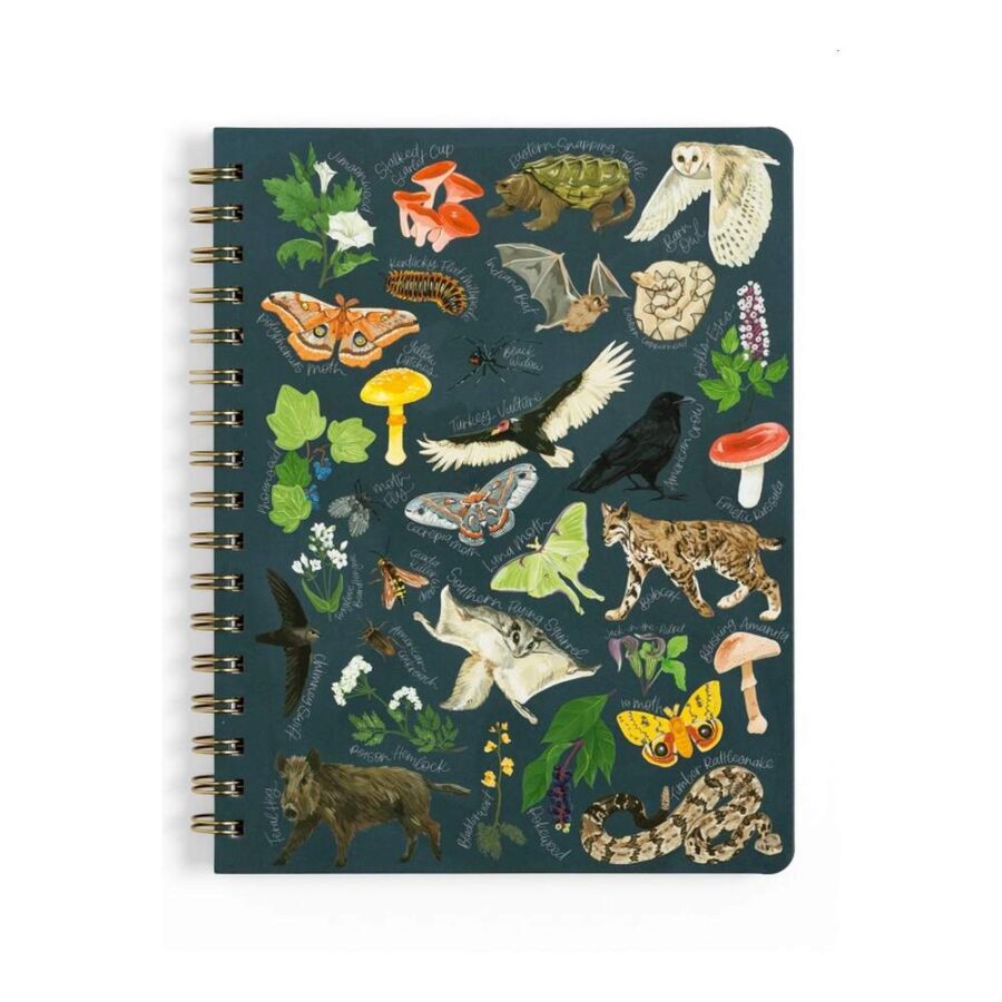 Cuaderno Espiral Flora Y Fauna Medianoche