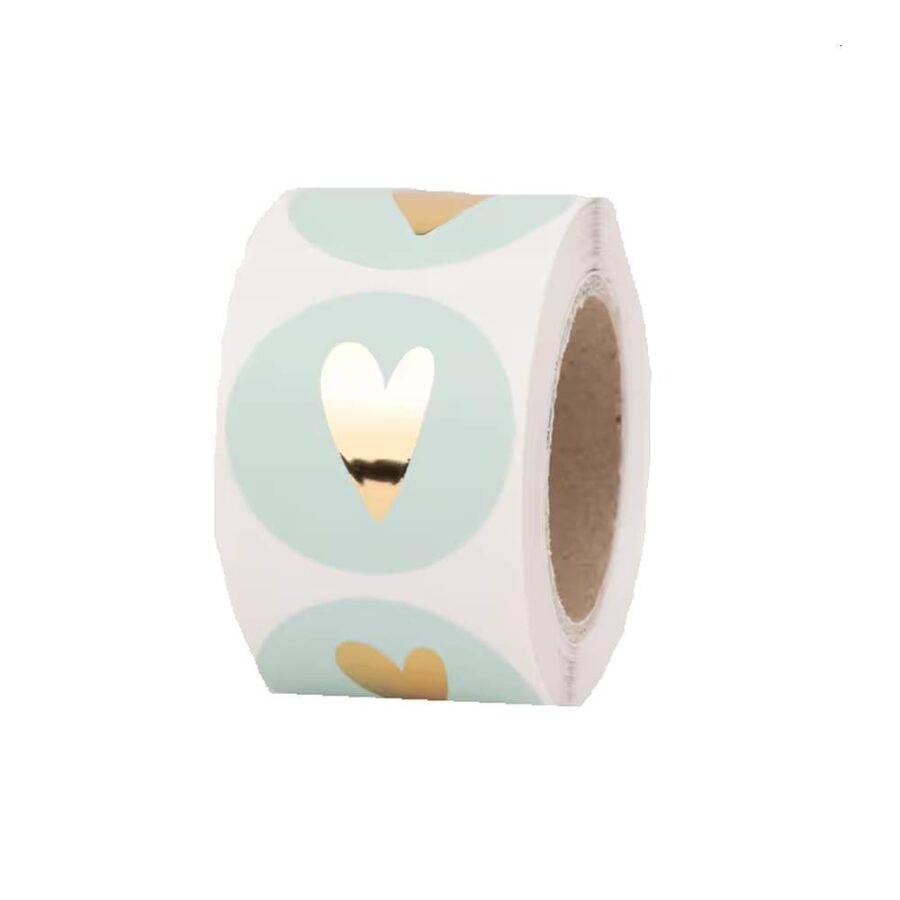 Pegatinas Corazón Menta (5 Uds)