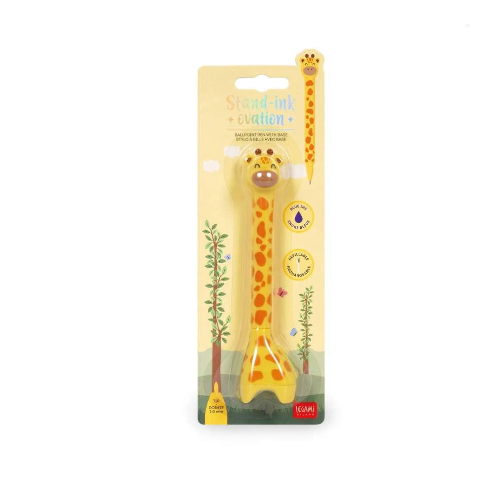 Bolígrafo Giraffe Con Base - Stand-Ink Ovation Legami