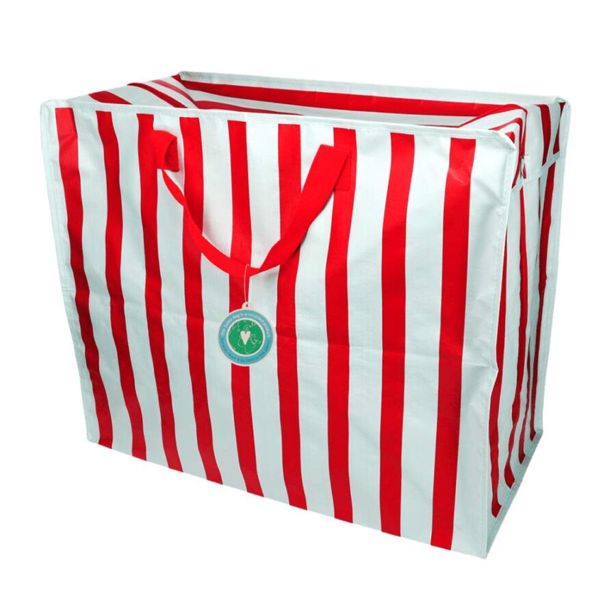 Bolsa Jumbo Almacenaje Azul Con Rayas Rojas