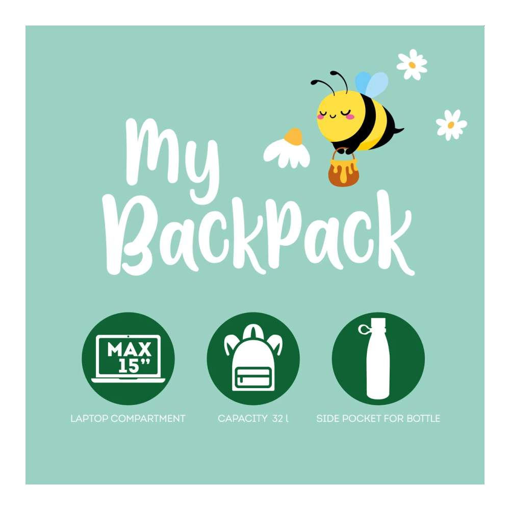 Mochila Legami Bee Green