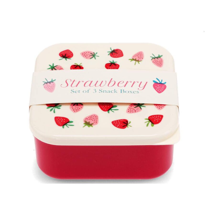 Set De 3 Cajas De Almuerzo Little Strawberry