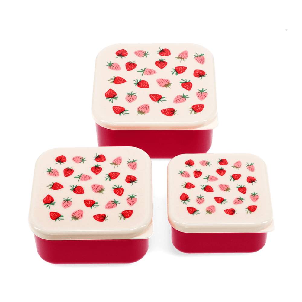 Set De 3 Cajas De Almuerzo Little Strawberry