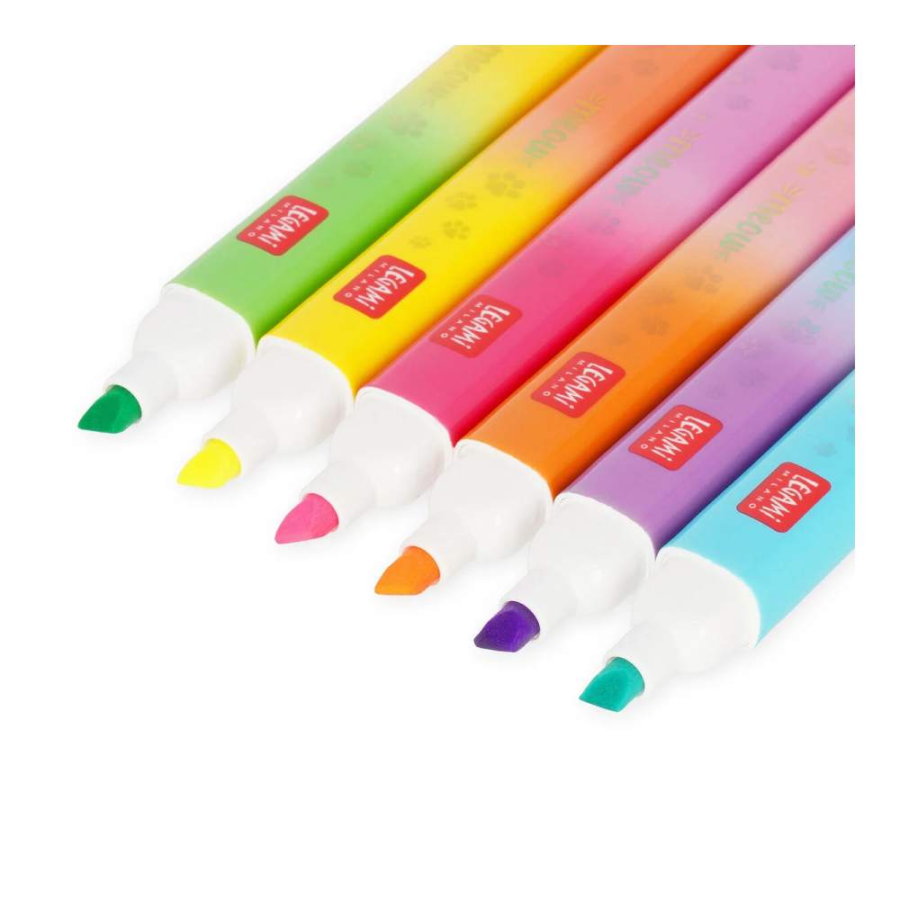 Set De 6 Subrayadores De Doble Punta Kitty - Meow Legami