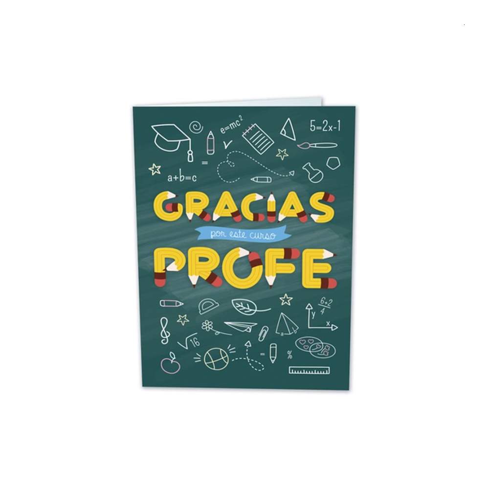 Tarjeta Gracias Por El Curso Profe