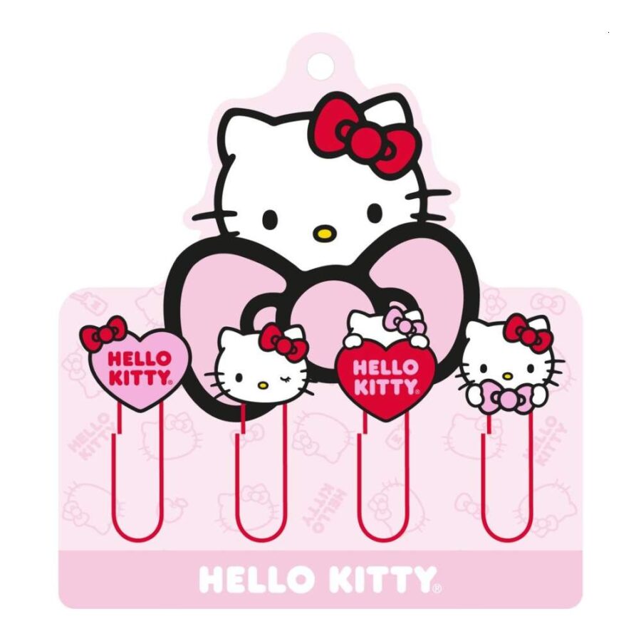 4 Clips Grandes Hello Kitty