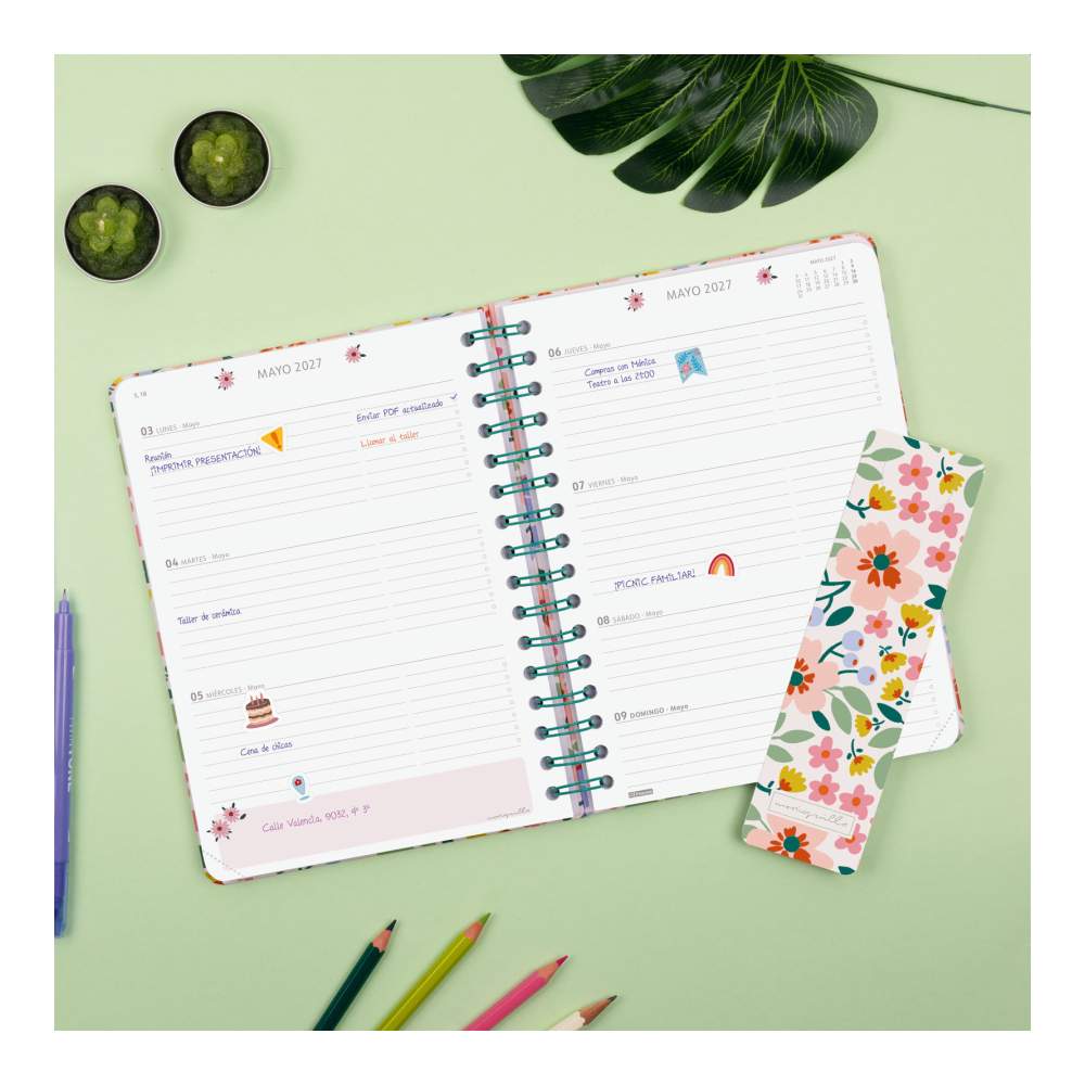 Agenda Escolar 26-27 Floral Moniquilla Sv