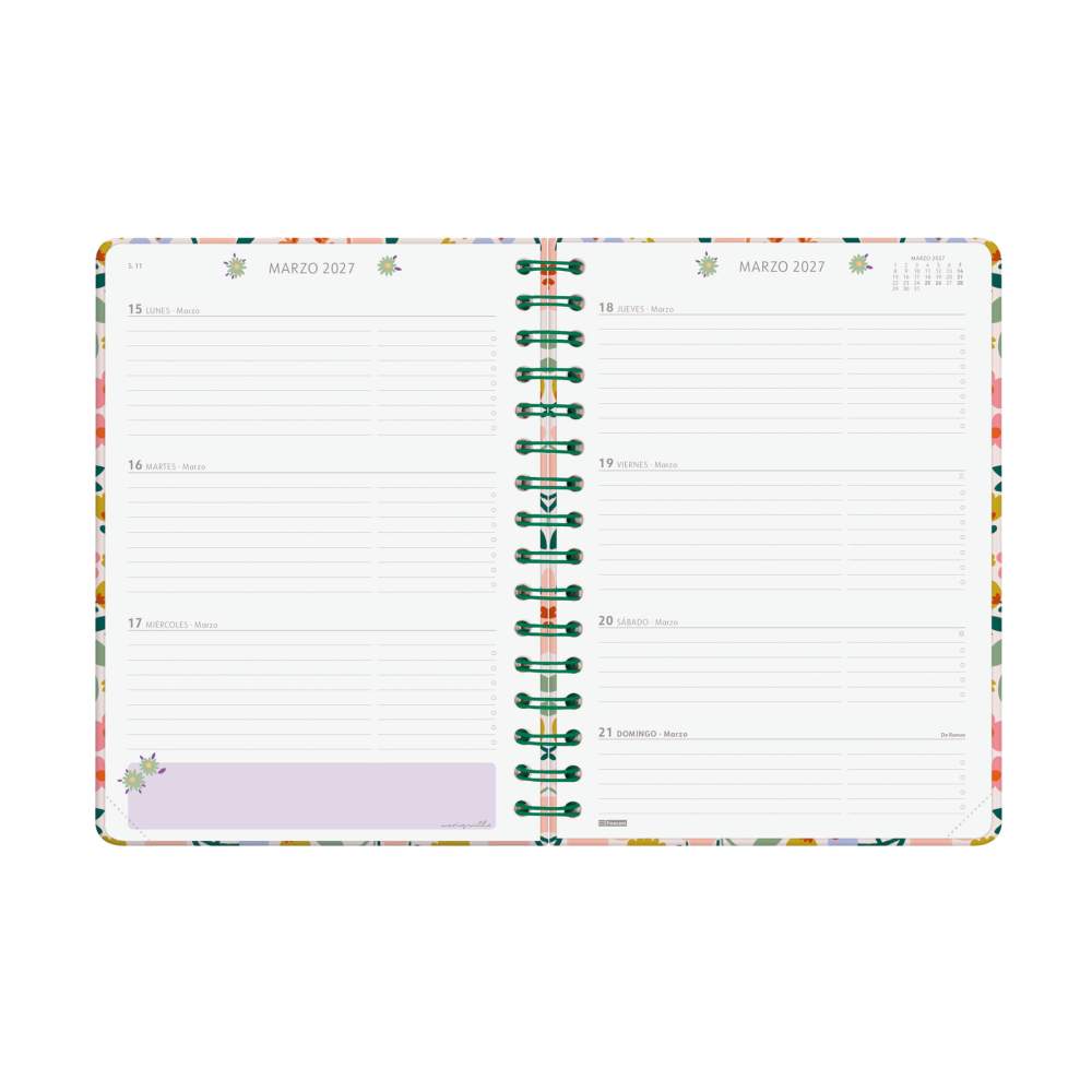 Agenda Escolar 26-27 Floral Moniquilla Sv