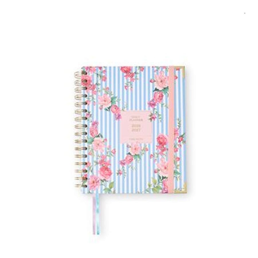 Agenda Escolar 26-27 Floral Rayas Día Página