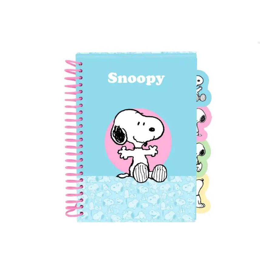 Bloc De Notas A5 Snoopy Turquesa Y Rosa