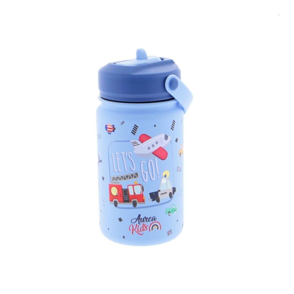 Botella Acero 330ml. Con Pajita Sky Tiny Motors