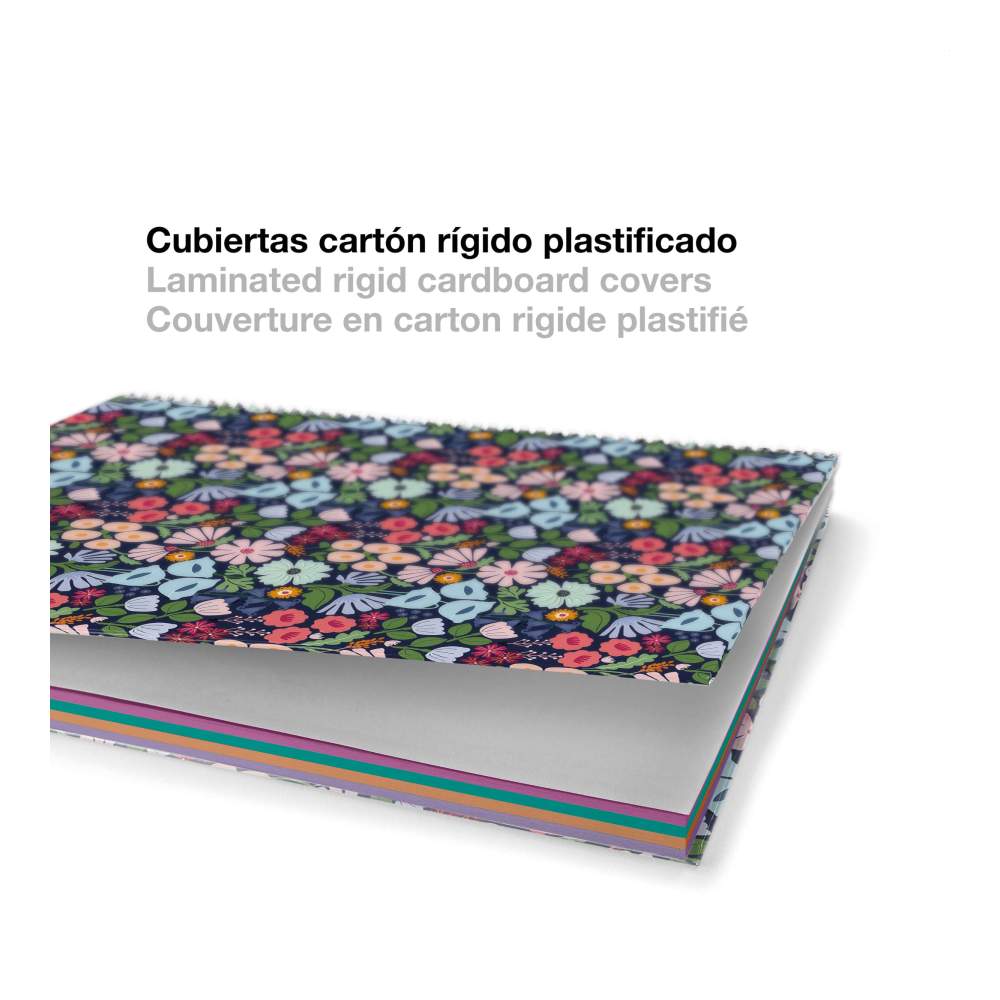 Cuaderno A4 Azul Floral