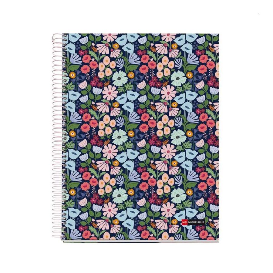 Cuaderno A4 Azul Floral