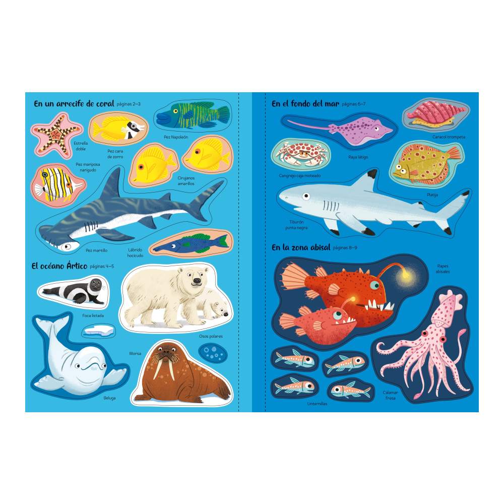 Mi Pequeño Libro De Pegatinas Brillantes Animales Marinos