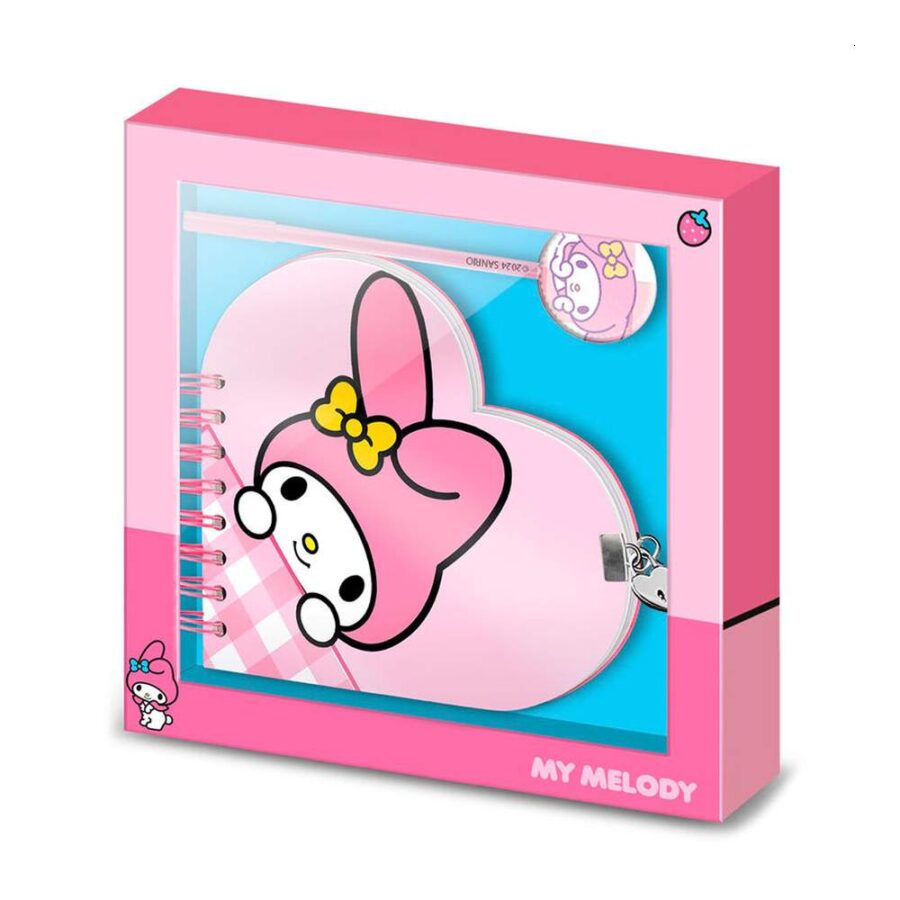 Set Cuaderno Corazón + Bolígrafo Hello Kitty