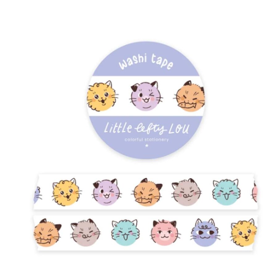 Washi Tape Caras De Gatos