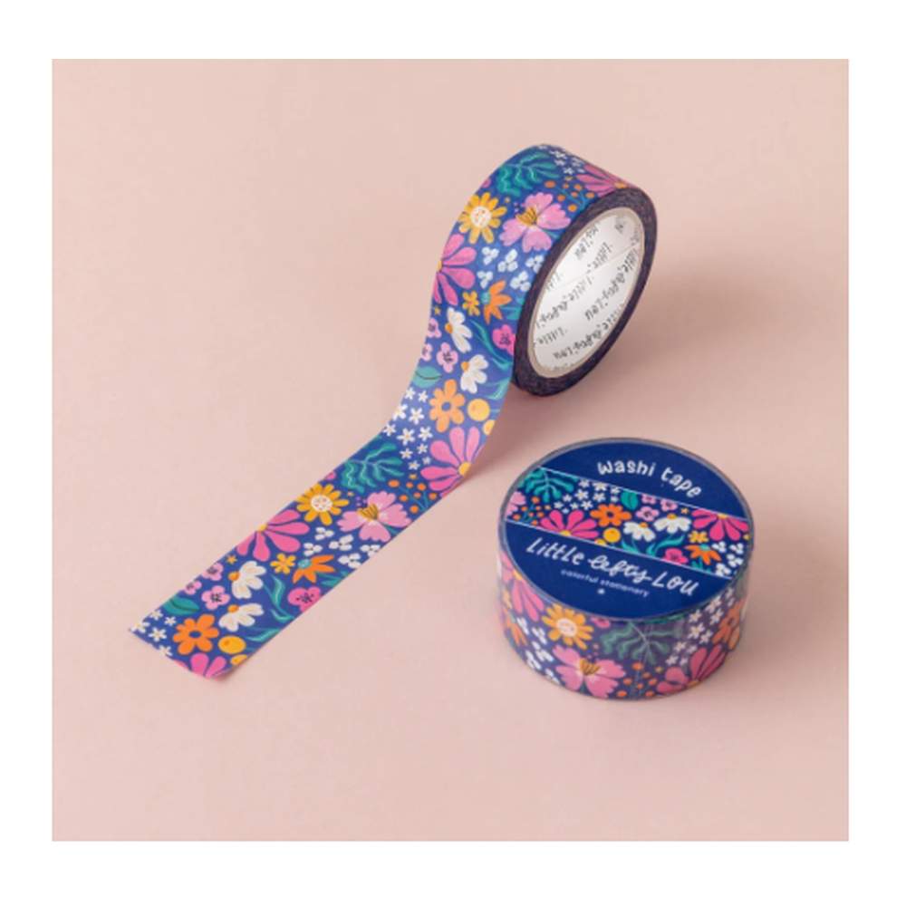 Washi Tape Flores Azules
