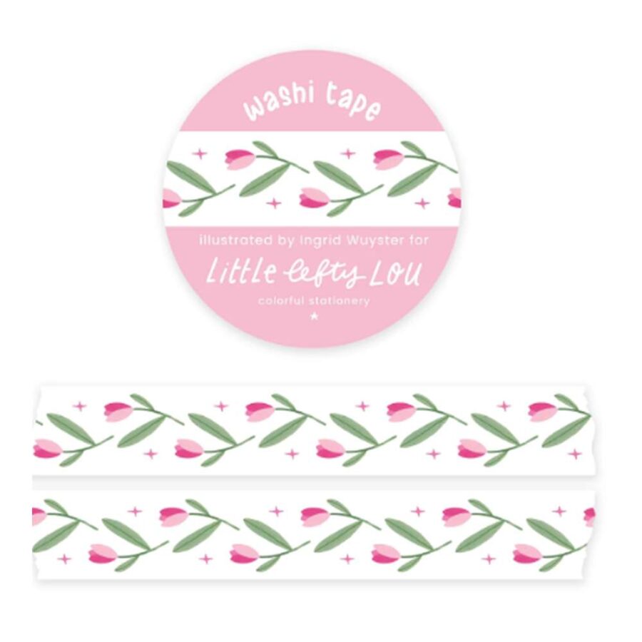 Washi Tape Tulipanes Rosados