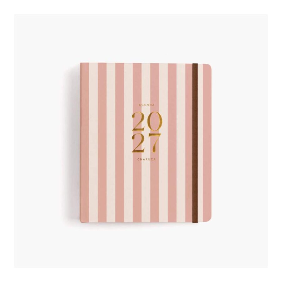 Agenda Semanal 2027. Espiral Cubierta. Panamera Pink. Mediana.