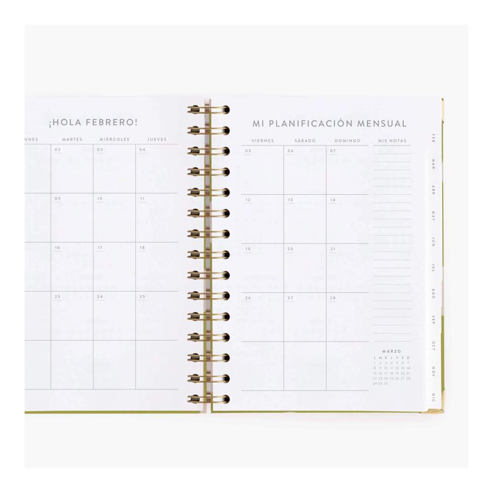 Agenda Semanal 2027. Pistacho Dream. Mediana