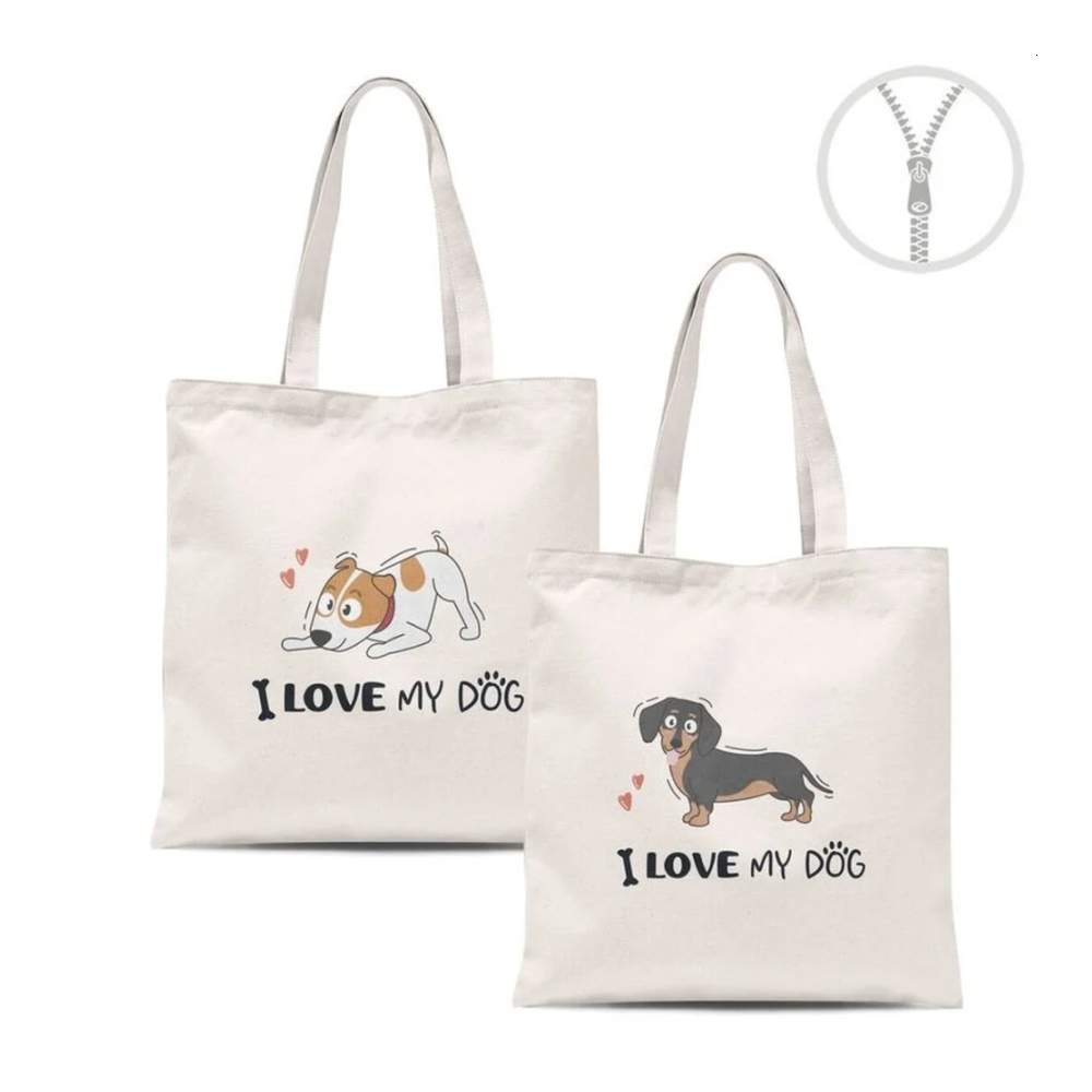 Bolsa De Algodón Con Cremallera Perros