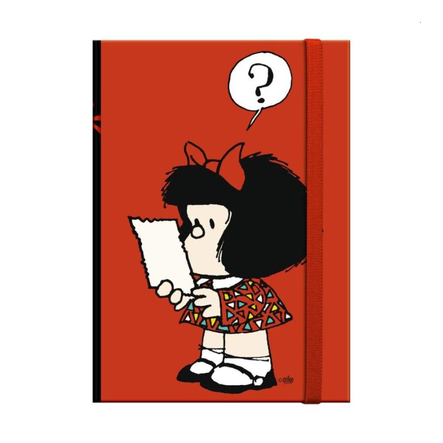 Libreta Tapa Dura Mediana Mafalda Leyendo
