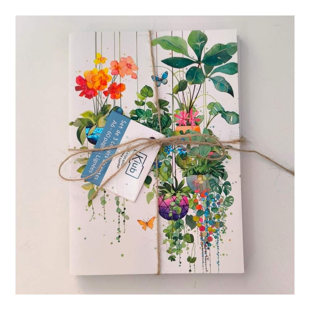 Set 3 Cuadernos A6 Aves Y Plantas