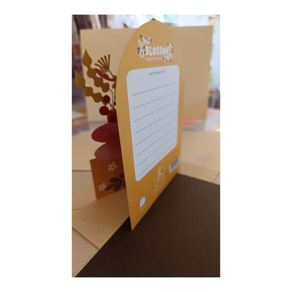Tarjeta Gracias Jarrones Flores Cut Art