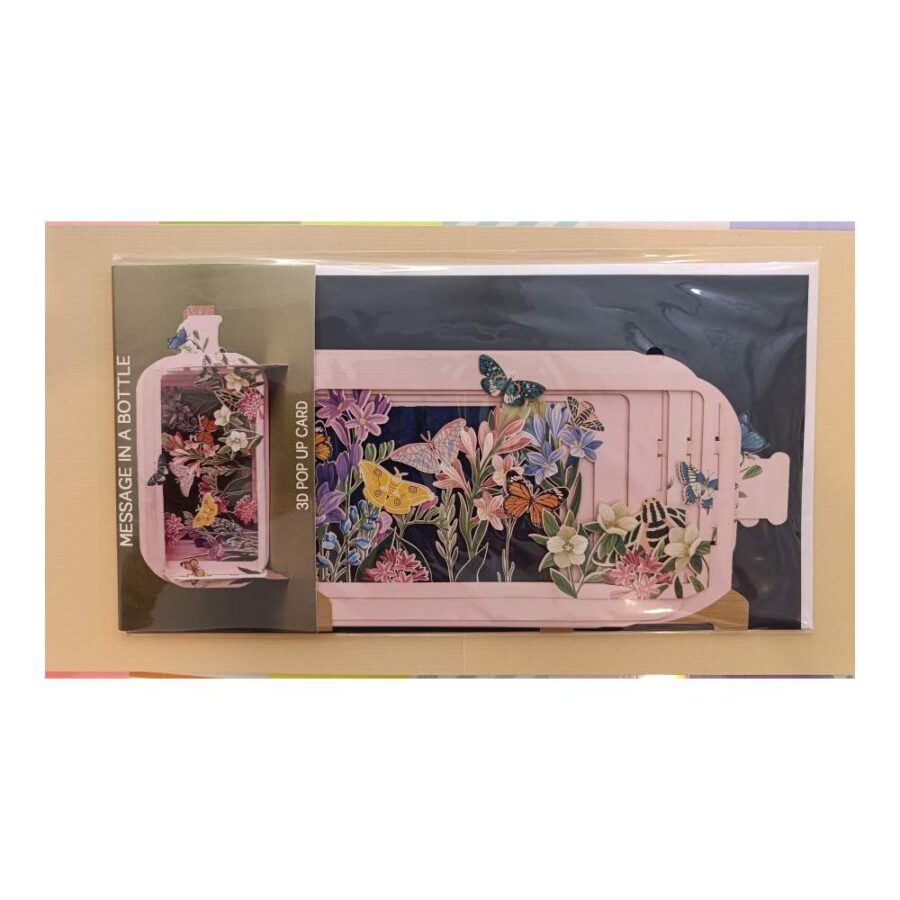 Tarjeta Mariposas En Una Botella Pop-Up