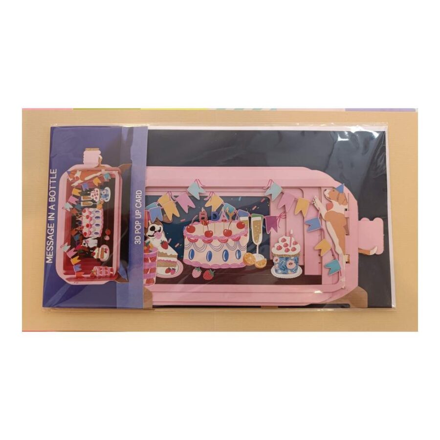 Tarjeta Pastel De Cumpleaños Pop-Up