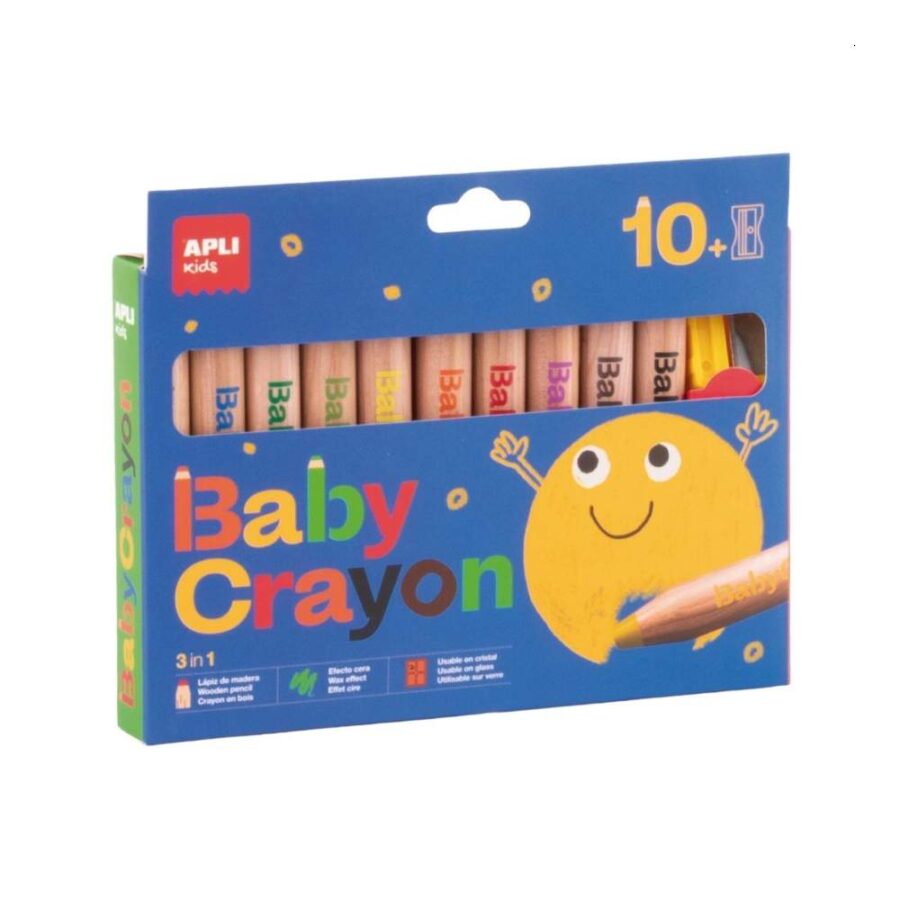 Caja 10 Lápices Baby Crayon
