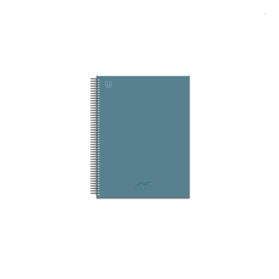 Cuaderno Espiral A4 Liso Galgo Azul