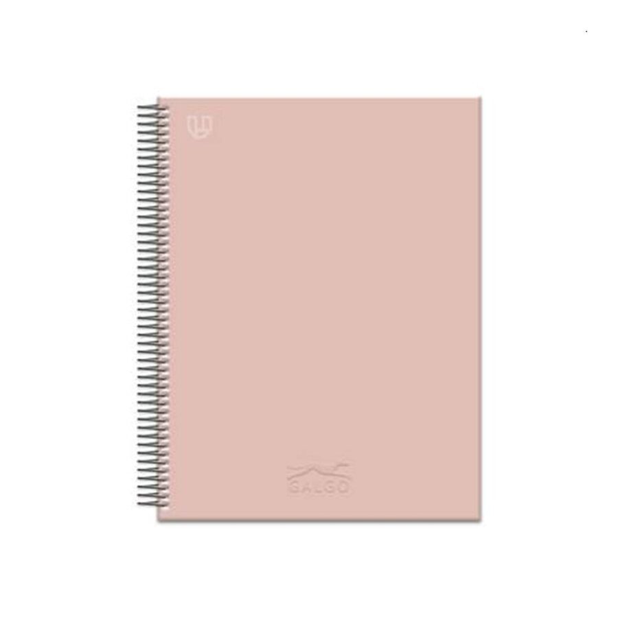 Cuaderno Espiral A4 Liso Galgo Rosa