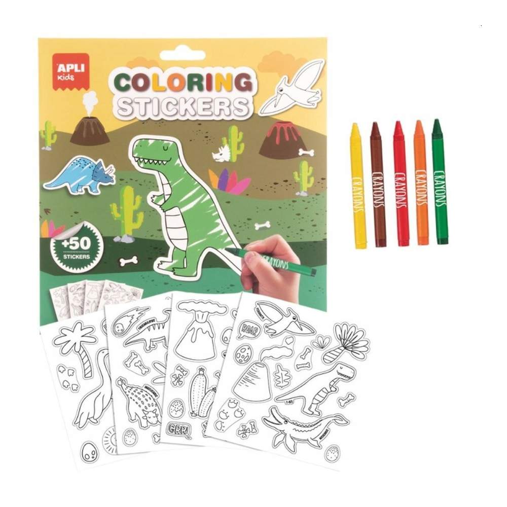 Pegatinas Coloreables Dino