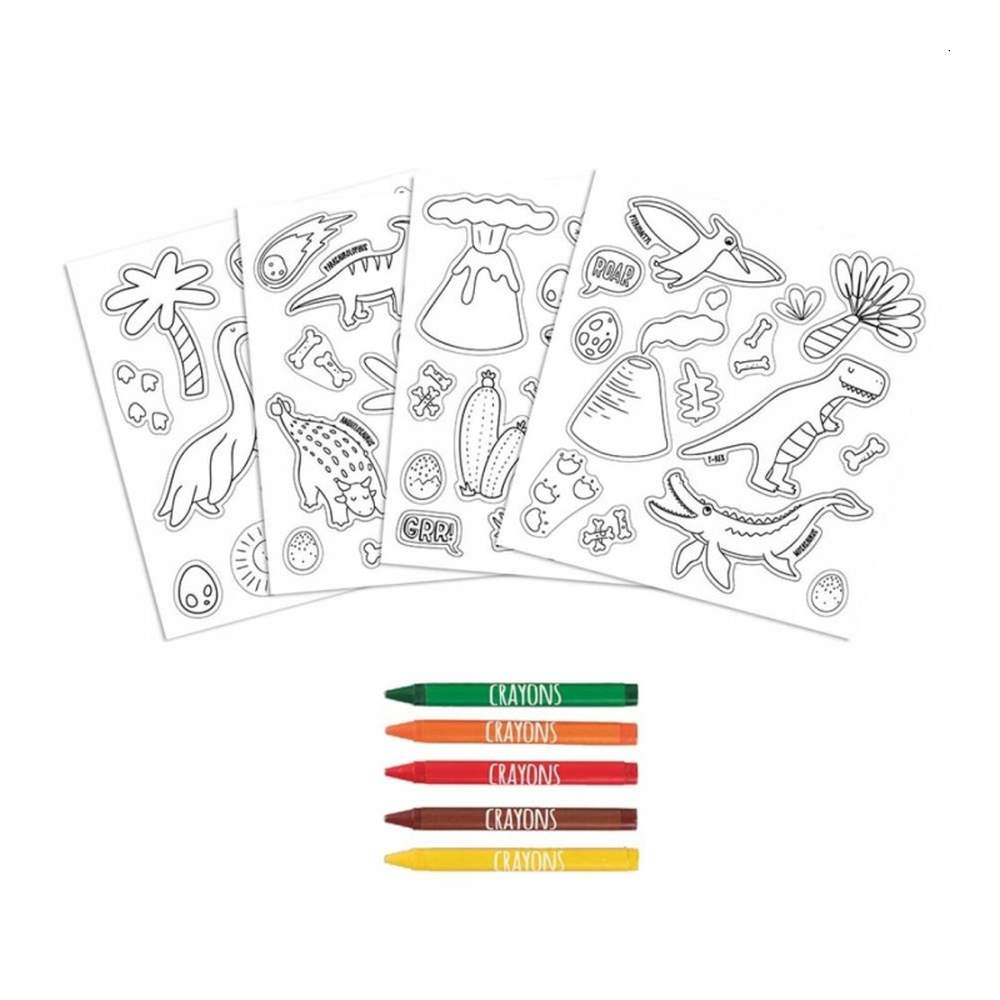 Pegatinas Coloreables Dino